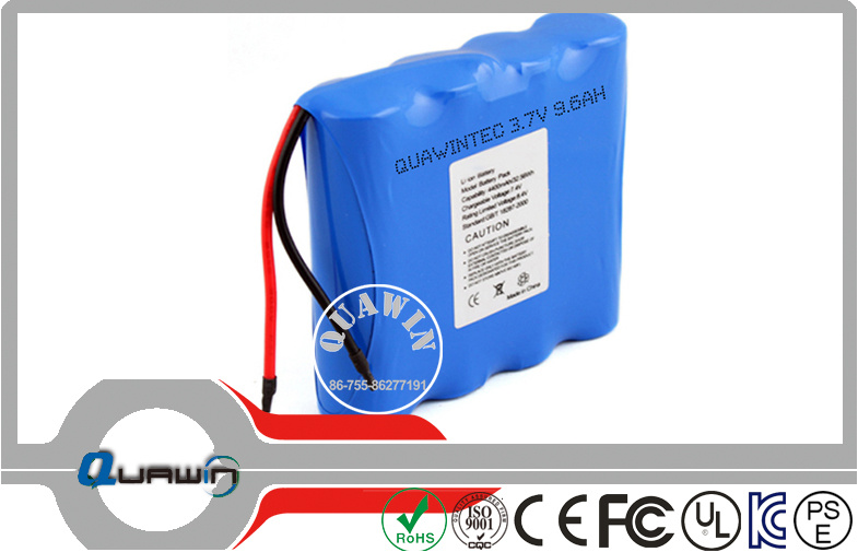 1s3p 3.7V 9600mAh Lithium Battery
