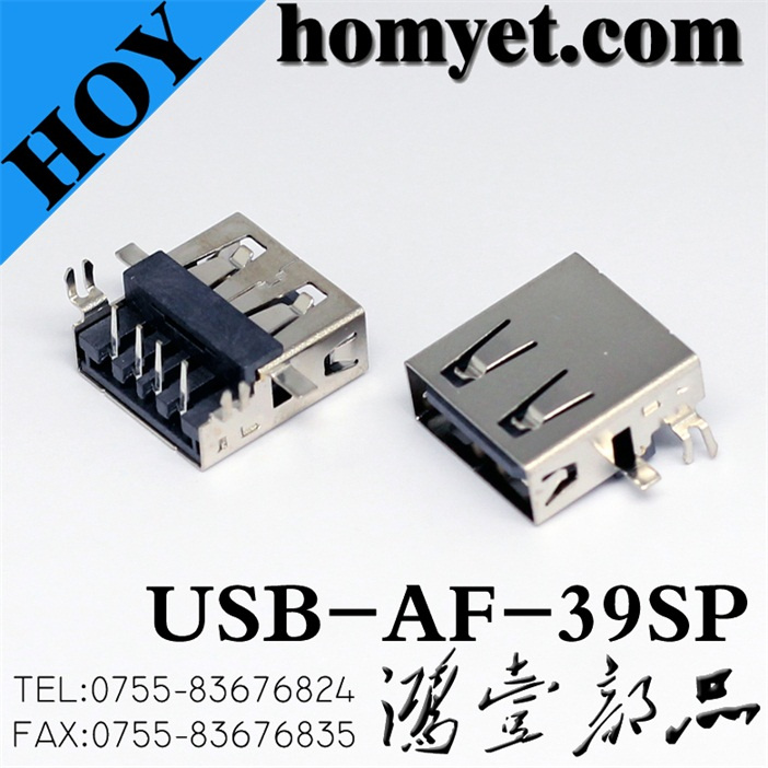 Heavy PCB USB a Type Connector for Electrionic Equipment (USB-AF-39SP)