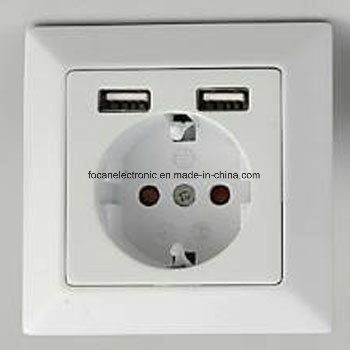 Germany Schuko Socket 2.1A USB Power Charger Socket