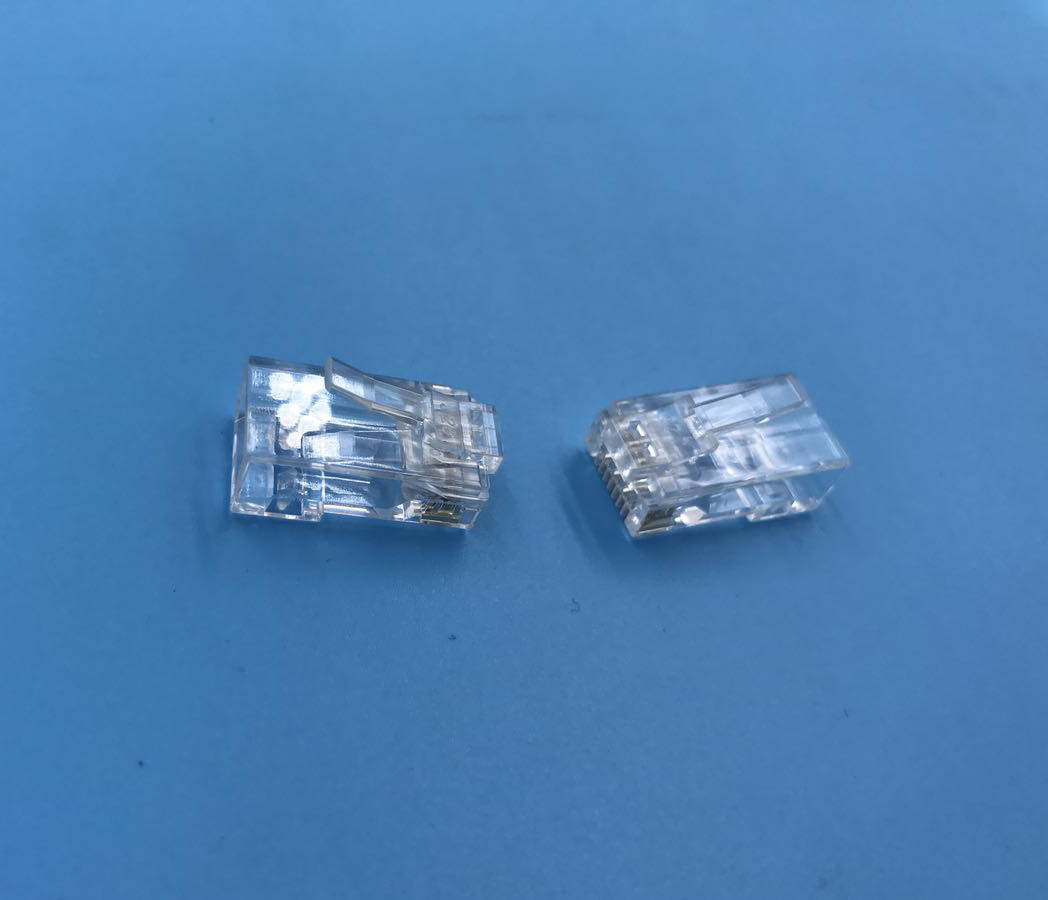 Cat 5e UTP Wire Hole Through Modular Plug with Boot