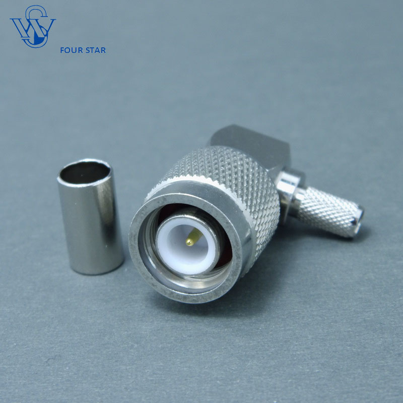 RF Coaxial Male Right Angle Crimp TNC Connector for Rg223 Cable