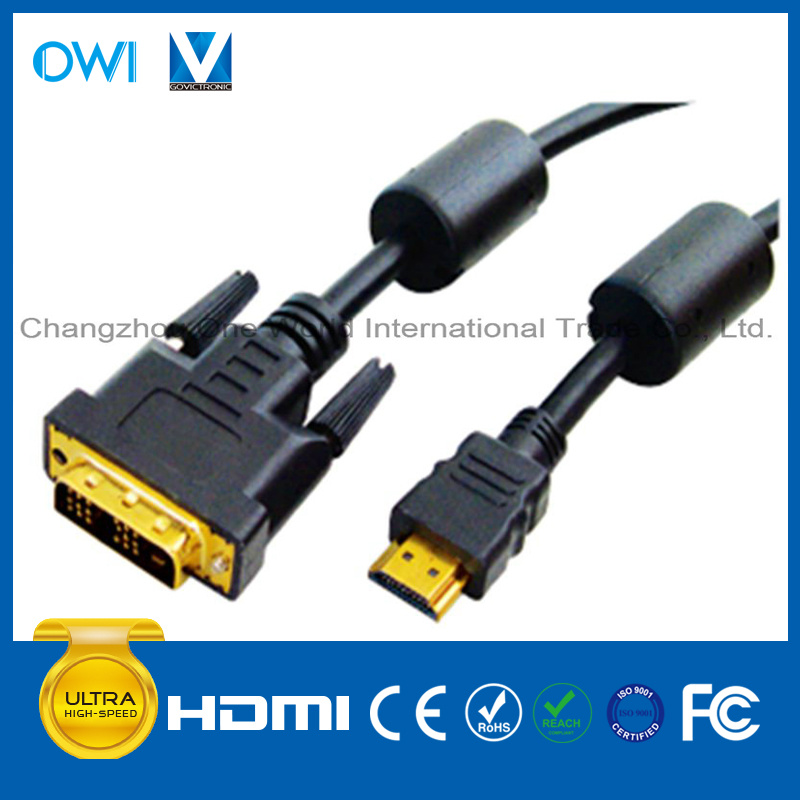 HDMI 19pin Plug-DVI Plug Digital Cable