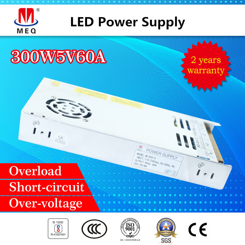 AC/ DC 5V 60A Ultrathin Switching Power Supply 300W for LED Display