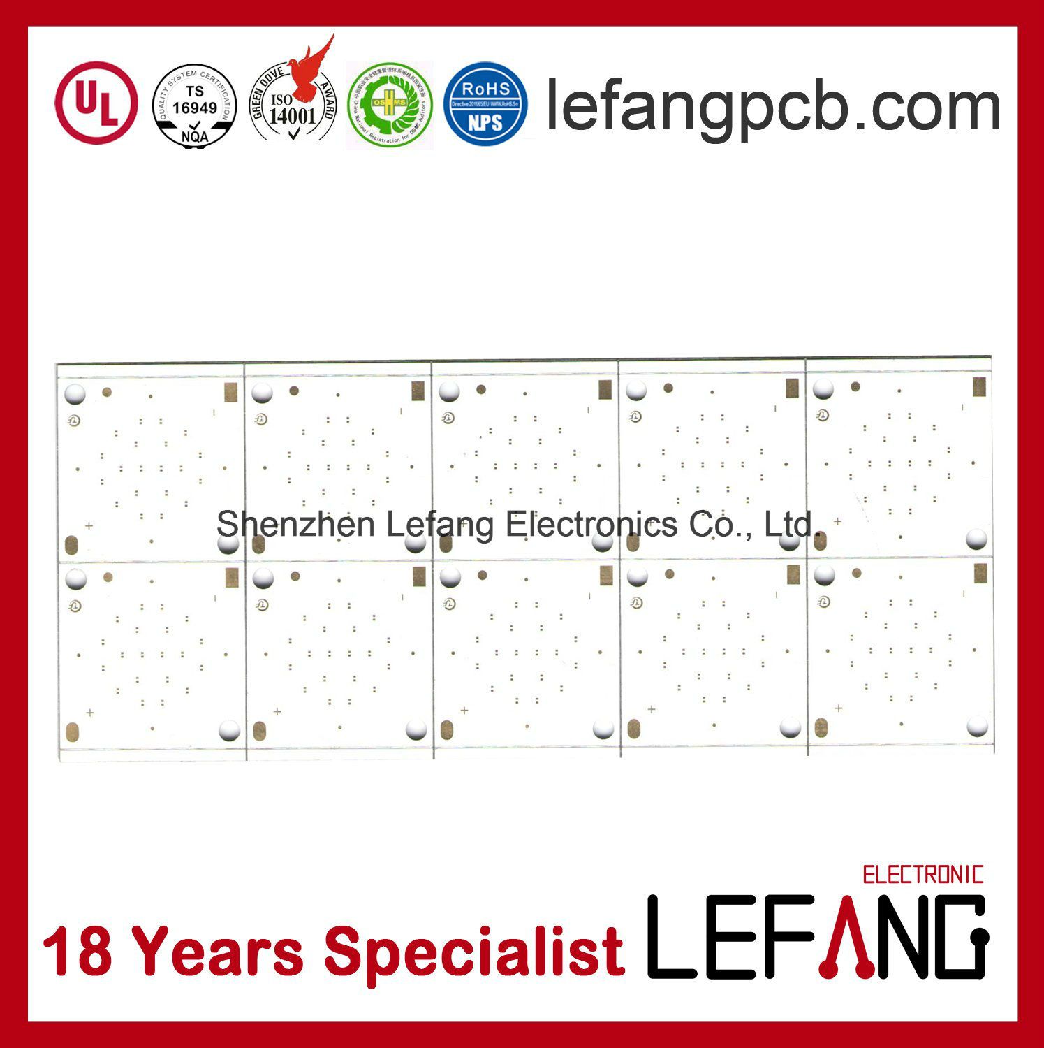 Aluminum Immersion Gold LED Lighting PCB Circuit Board