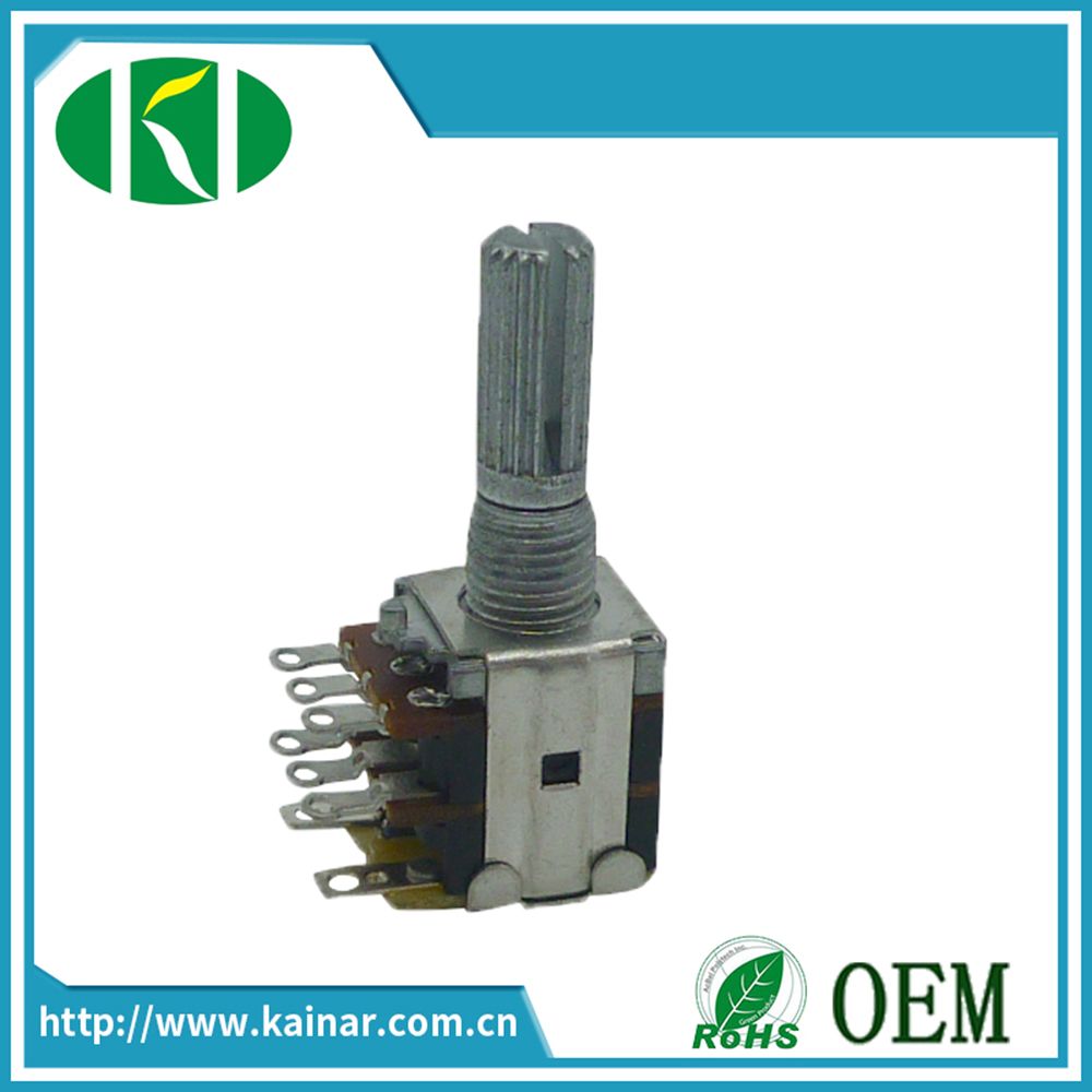 13mm Dual Gang Rotary Potentiometer with Wash and Nut