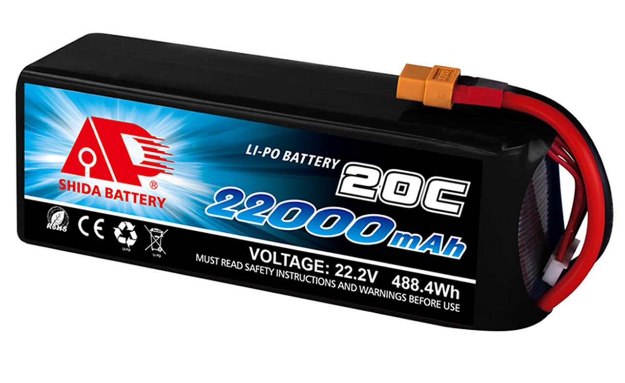 22000mAh 22.2V Lithium Polymer Battery for Farming Drone Uav
