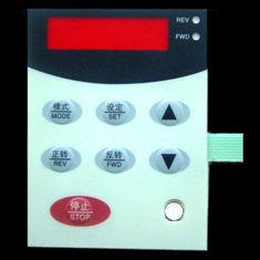 Flexible Stock Rubber Membrane Switch Keypad with LCD Screen, White