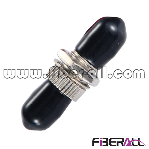 St mm Simplex Metal Fiber Optic Adapter with Black Cap