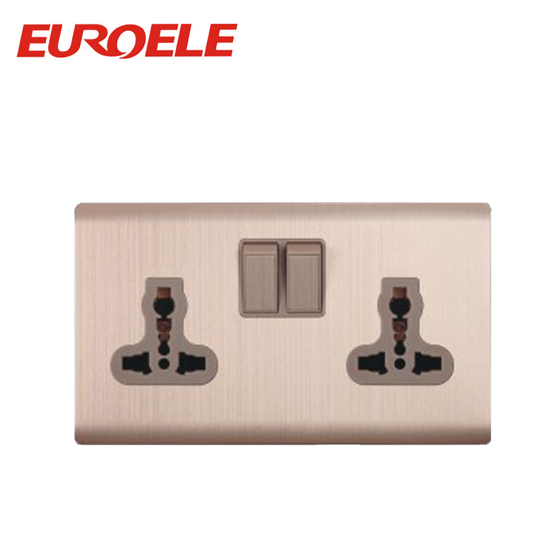 Gold Color Aluminum Plate Universal Socket