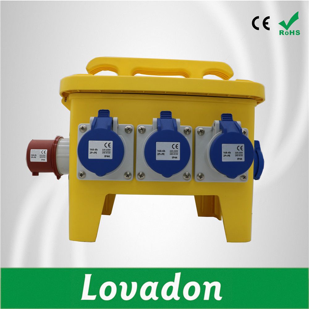 Male and Female 16A Industrial Plug and Socket IP44 IP67 Circuit Breakers Protection Enclosures 12 Mobile Waterproof Socket Box