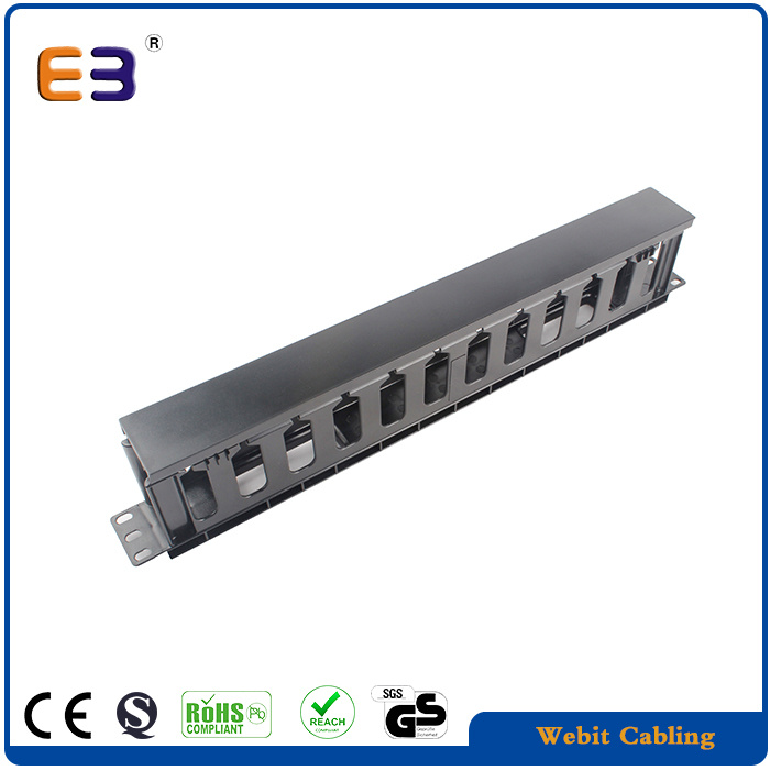 1u Plastic Cable Organizer with Single Face Network Cable Manager