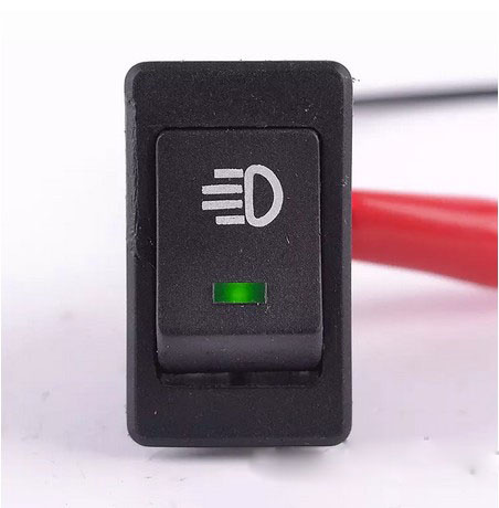 Green Car 4 Pins DC12V LED Fog Toggle on /off Switch