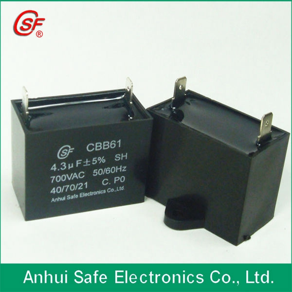 Cbb61 1.5UF 3UF ceiling Fan Capacitor Cbb61