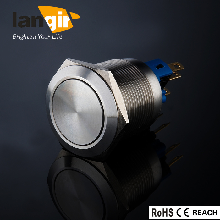 Waterproof IP65 Metal Push Button Switch (L22-F-Z1-S)