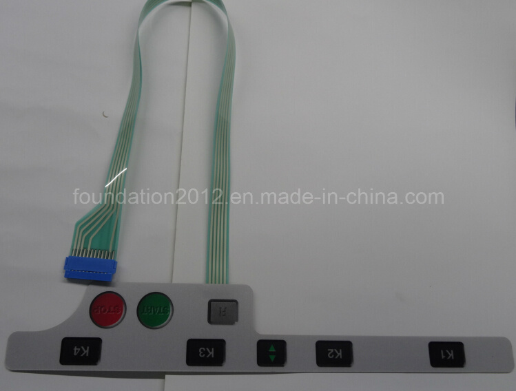 LED Tactile Embossed Graphic Overlay Panel Membrane Control Switch