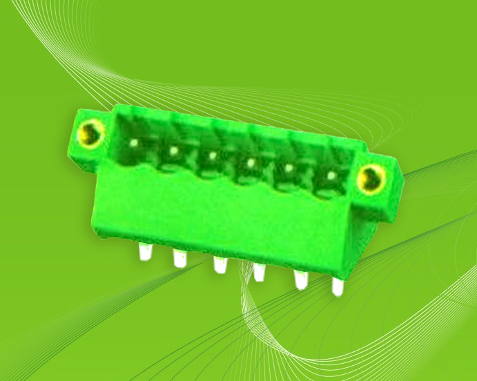 Pluggable Terminal Block with Side Mount for 45 Deg Wire Direction