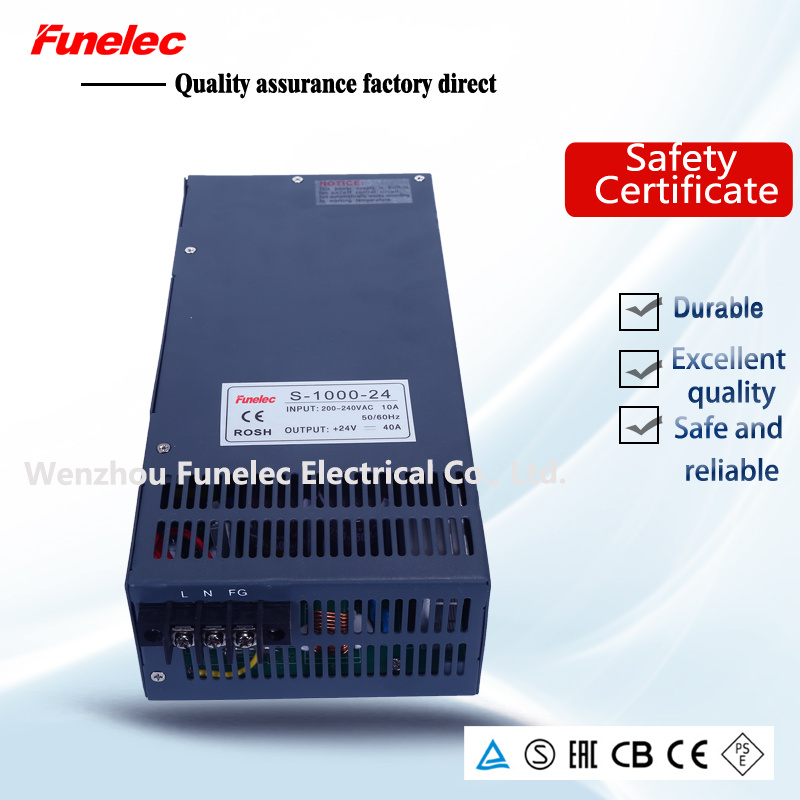 Power Supply 1000 W 24V 41A Single Types