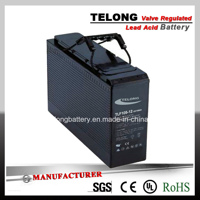 12V105ah Front Terminal Lead Acid Battery for Telecom