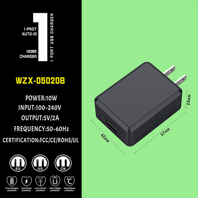 Us/EU Plug 5V 2.1A Fast Charger USB Wall Charger