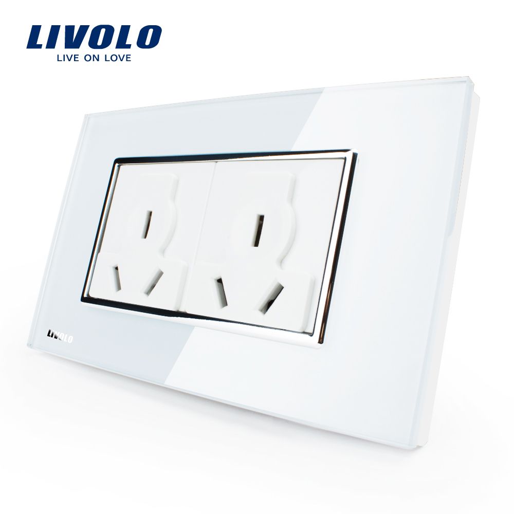 Livolo Good Three Pin Us Standard Multifunction Wall Socket (VL-C3C2B-81/82)