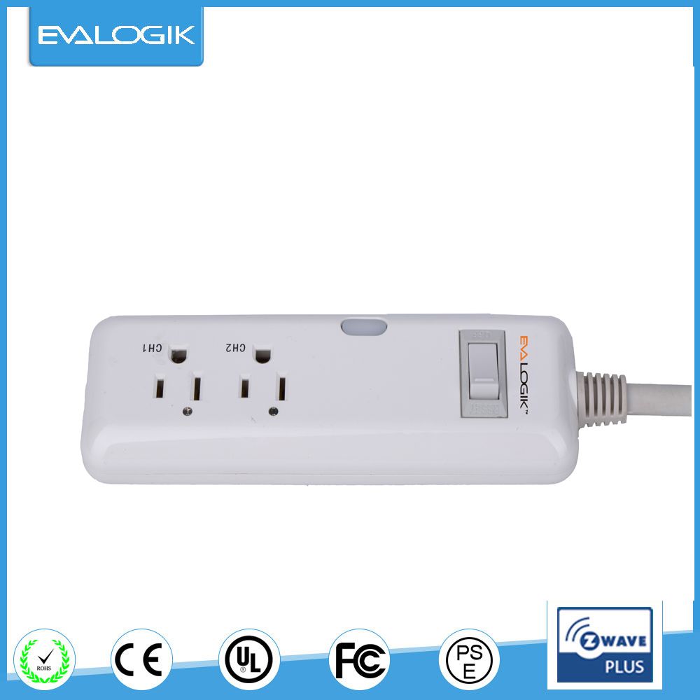 908.42MHz Z-Wave 2 Outlet Floor Socket Power Strip (ZW1502)