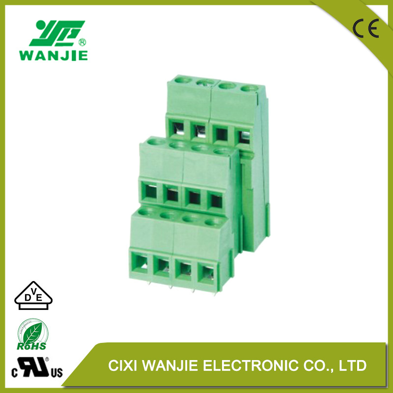 PCB Terminal Block Triple Row Screw Connector with High Voltage High Current Wje3K500A/508A, Pitch 5.0/5.08mm