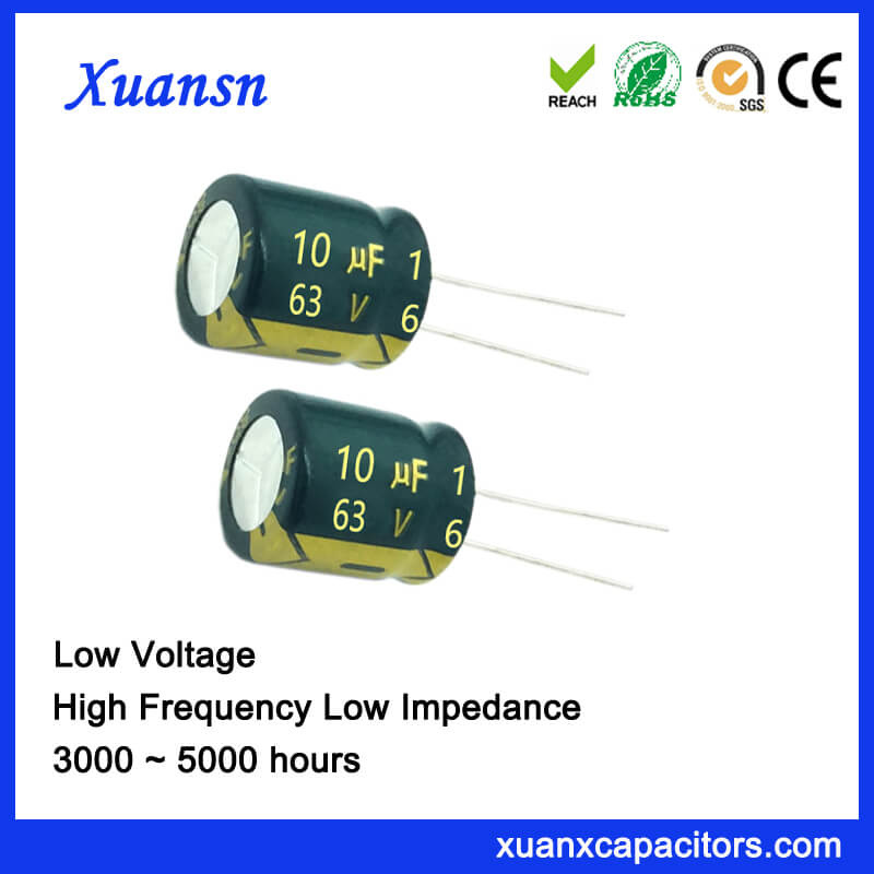 63V High Frequency Aluminum Capacitor Electrolytic