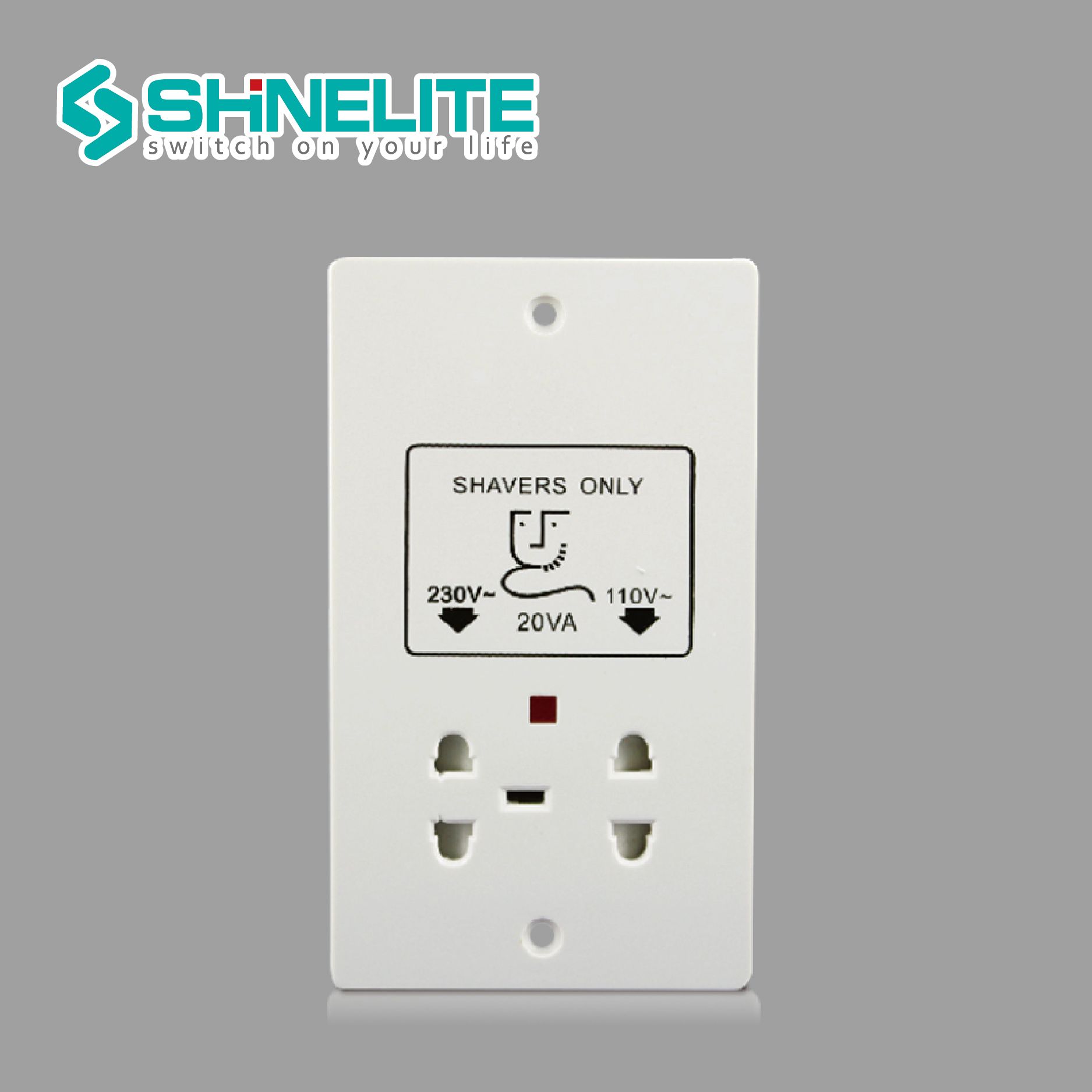 UK Standard Hotel Wall Electrical Bathroom Shaver Socket