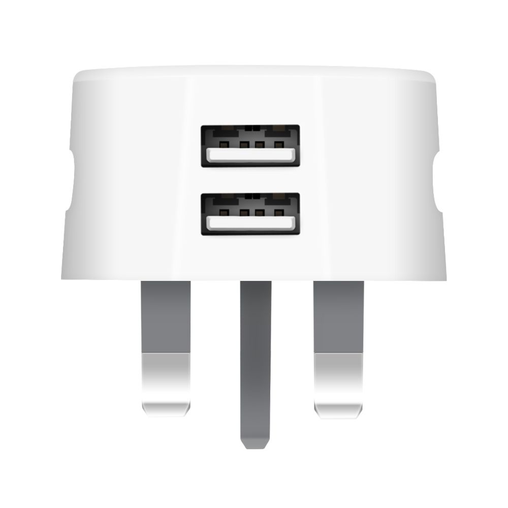 2.4A UK System Mobile Phone USB Adapter Charger for iPhone/Android