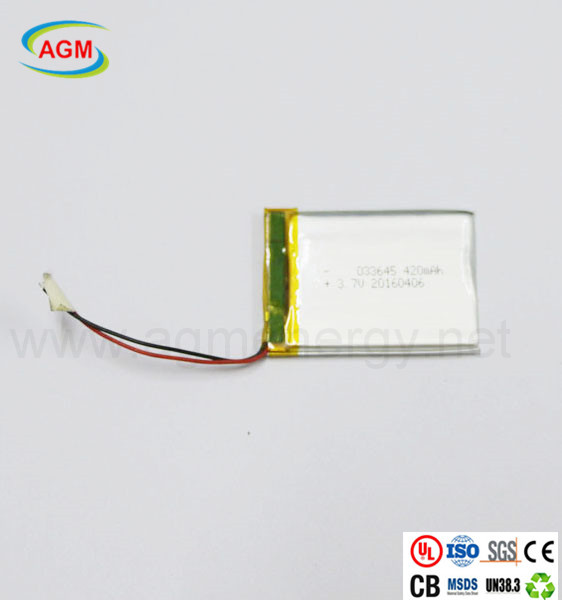 Rechargeable Battery Pl033645 420mAh 3.7V Lipo Battery