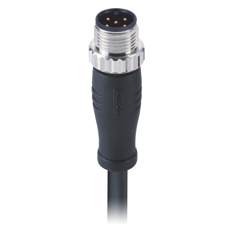 M12 5pin Male Circular Connector Molded with Cable Plug