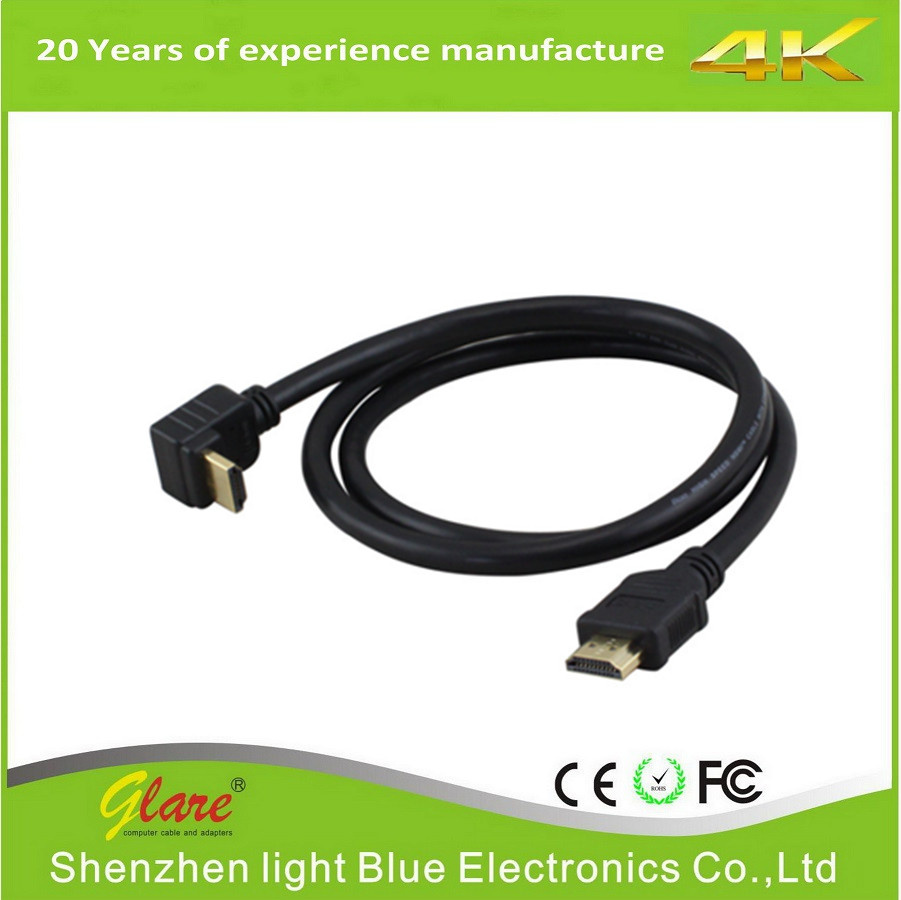 Straight HDMI to HDMI Right Angle 90 Degree HDMI Cable