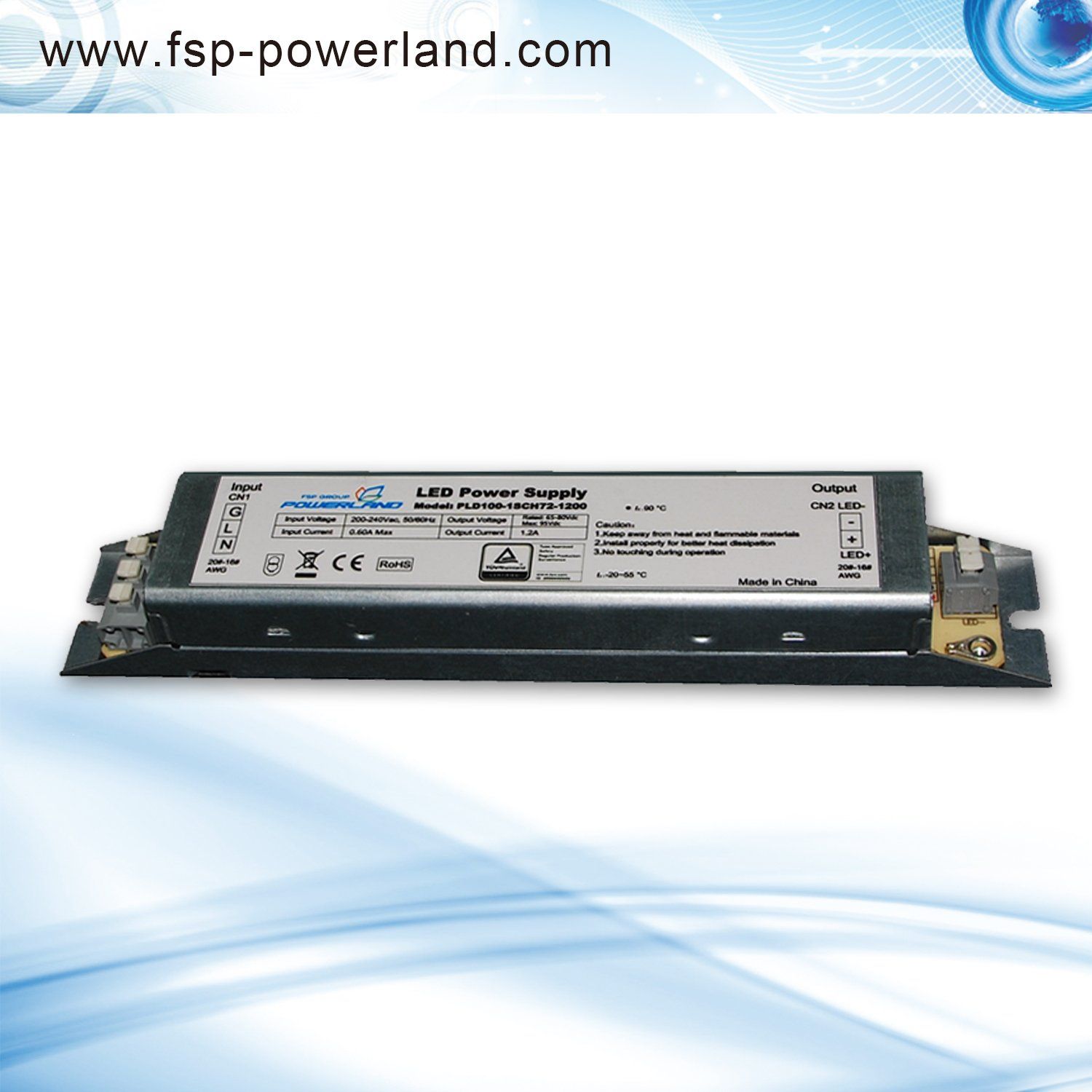 80W 1.1A Indoor Constant Current EU LED Lighting Power Supply