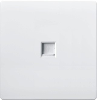 British Standard White One Gang Internet/Telephone Socket Flat