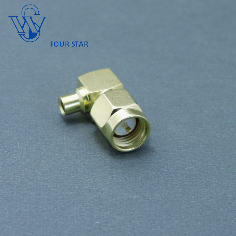 SMA Connector Male Plug Right Angle Solder for Rg405 Cable