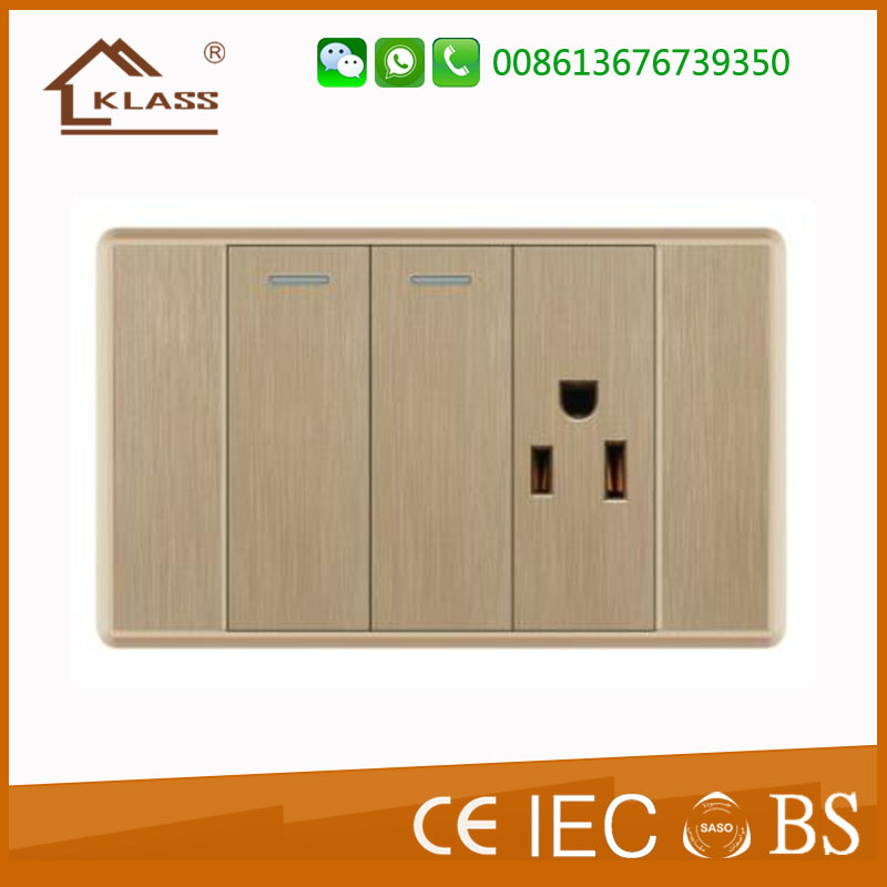 Newest Design 2gang 3pin Universal Wall Socket