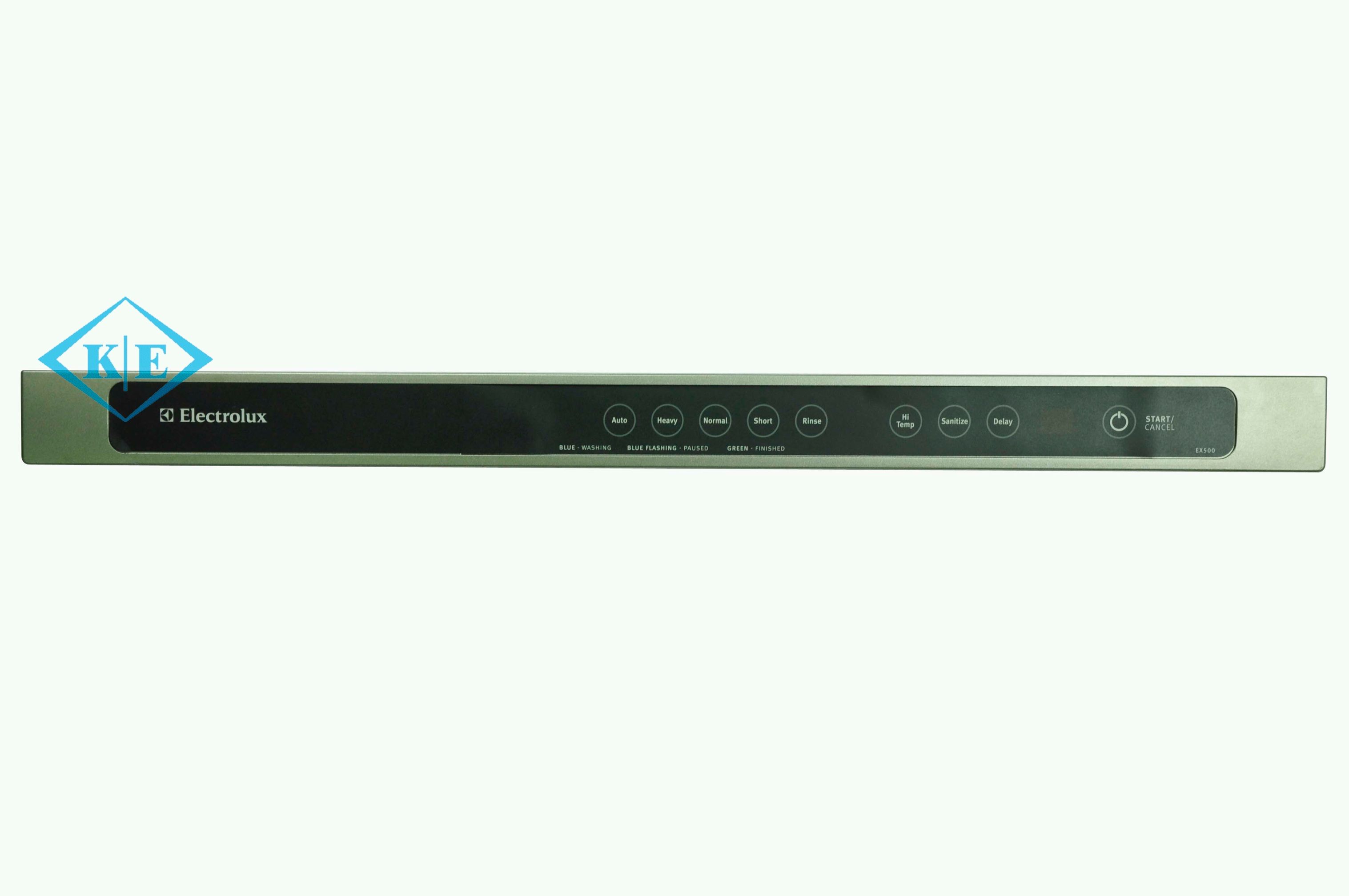 Non-Tactile Electrolux Nameplate with Plastic Bezel