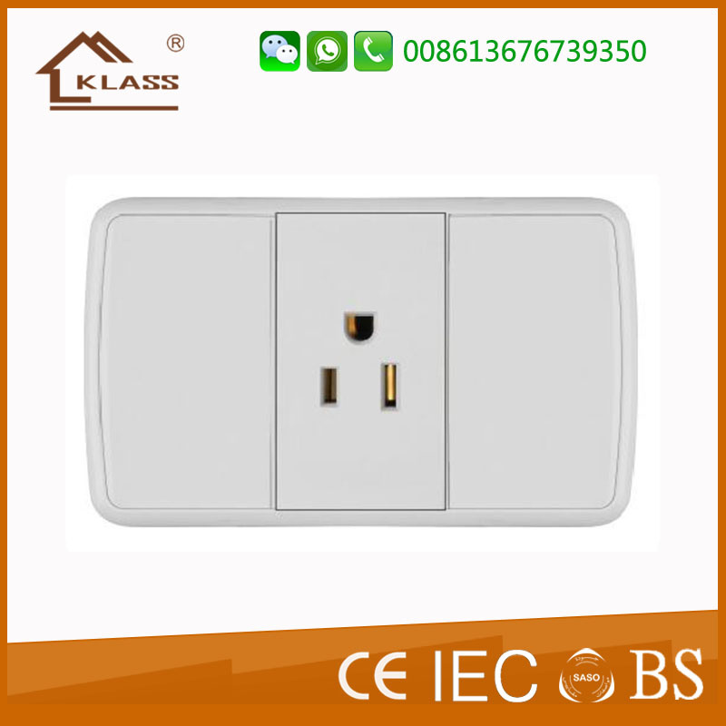 Wall Electrical 3pole Push Button Socket