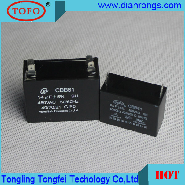 China Supplier Cbb61 Capacitors 3UF 450VAC