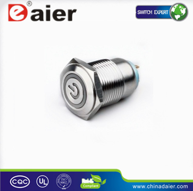 Electrical Waterproof Latching Push Button Switch, Power Switch (GQ16F-10EPL)