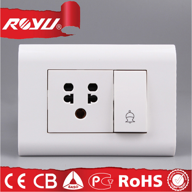 Indian Standard Module Type 6A 5 Hole Switched Socket