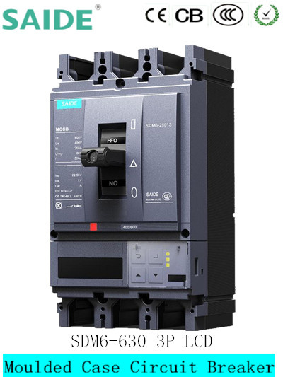 3p 630A Moulded Case Circuit Breaker MCCB LCD Screen