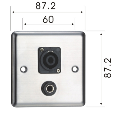 Stainless XLR Wall Plate, Wall Socket (9.2028