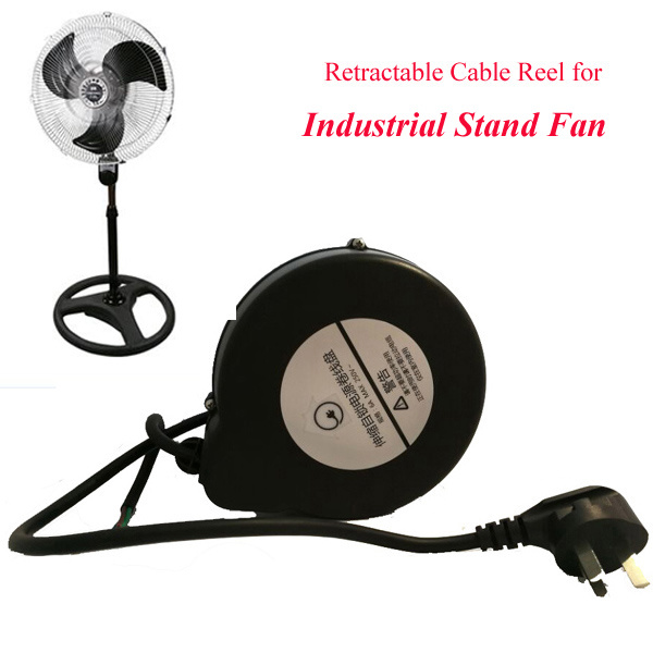 220V Automatic Retractable Cable Reel for Industrial Stand Fans