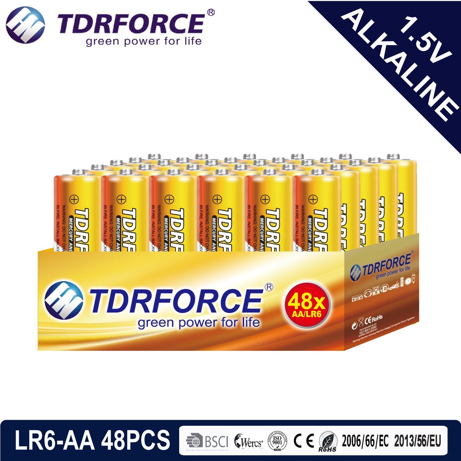 1.5volt Primary Dry Alkaline Battery with Ce/ISO 30PCS/Box (LR6/AM-3/AA)