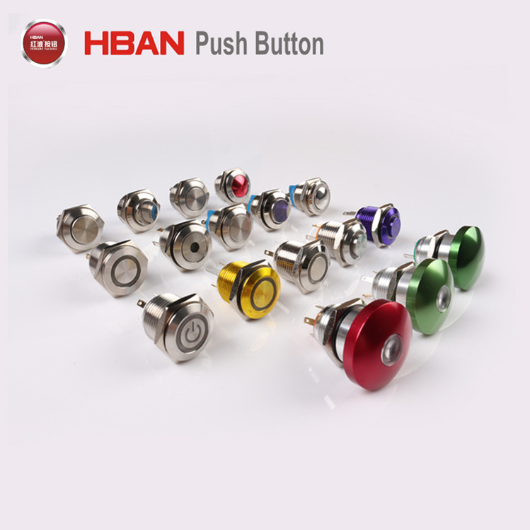 Ce RoHS Stainless Steel Waterproof Illuminated Momentary Push Button Switch