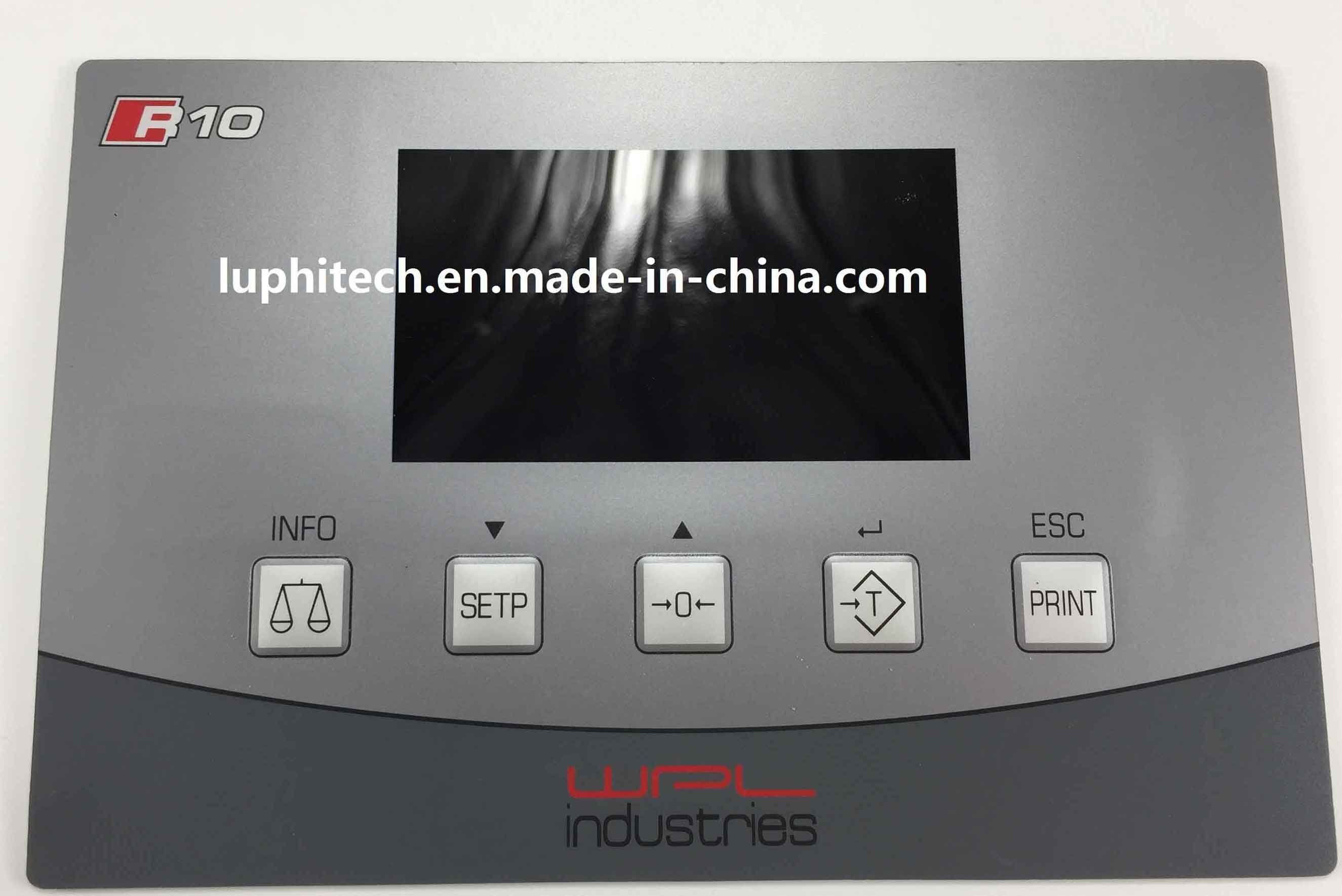 Clear Black Window 6 Layers Flat Embossed Graphic Membrane Overlay Switch