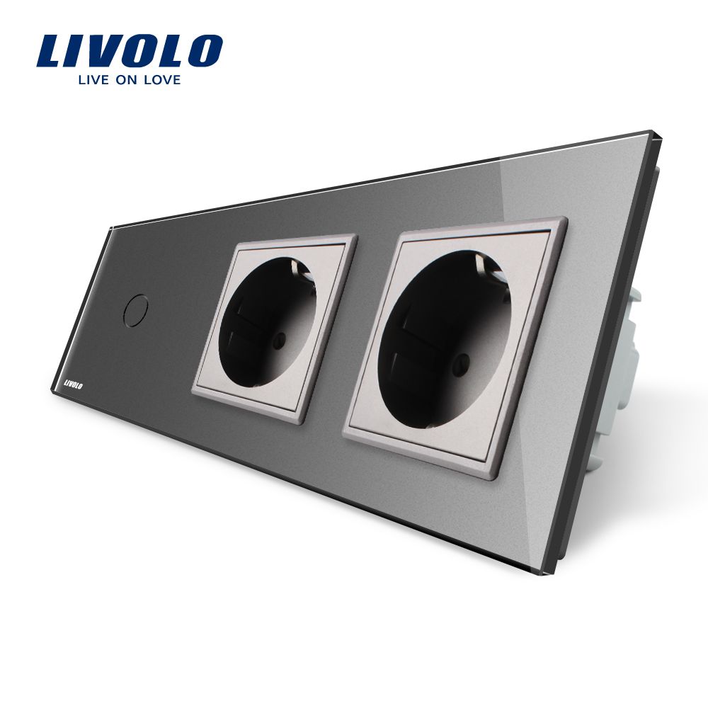 Livolo Multifunction EU Outlet Touch Switch Plug Wall Socket (VL-C701-15/VL-C7C2EU-15)