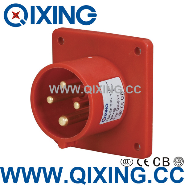 Qixing Industry Panel Mounted Plug 400V 16A 4p 6h IP44