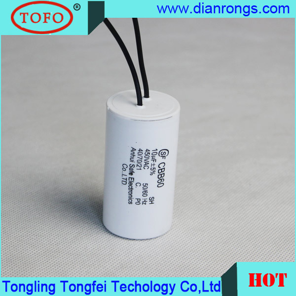 10UF 250V Metallized Polypropylene Film Capacitor Cbb60
